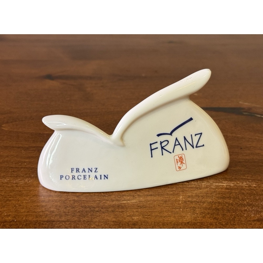 Rare FRANZ Vintage "FRANZ" Figure Store Display Plaque Porcelain Sign